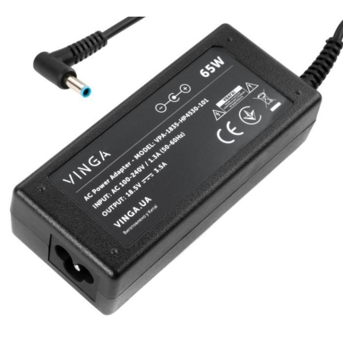 Блок питания к ноутбуку Vinga HP 65W 18.5V 3.5А 4.5*3.0 (VPA-1835-HP4530-101) 98_98.jpg - фото 2