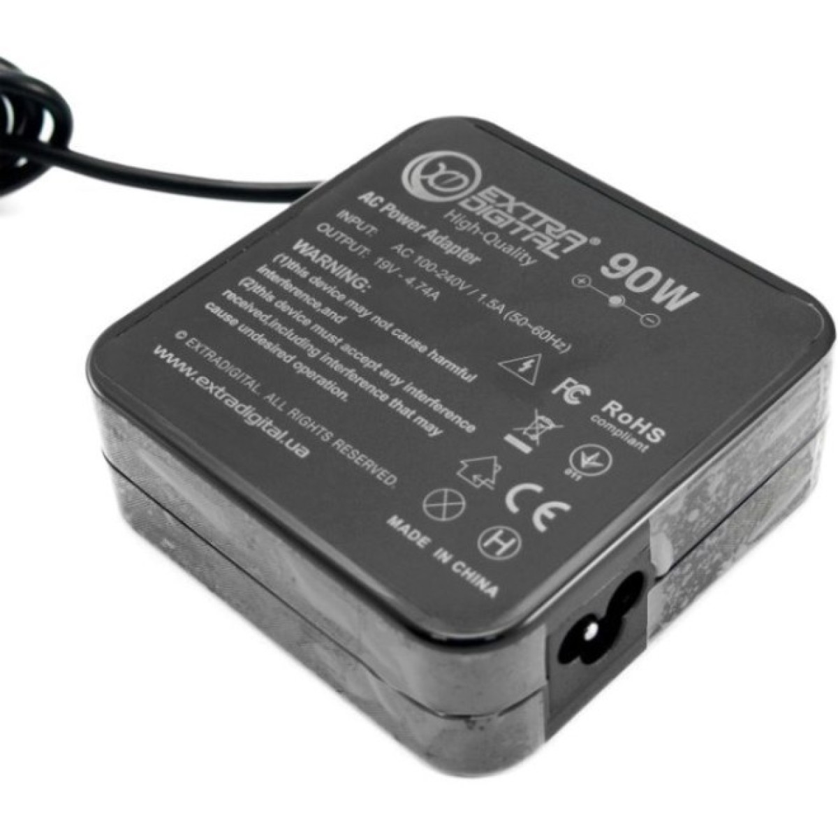 Блок живлення до ноутбуку Extradigital HP 19V, 4.74A, 90W (7.4x5.0) High Quality (PSH3885) 98_98.jpg - фото 2