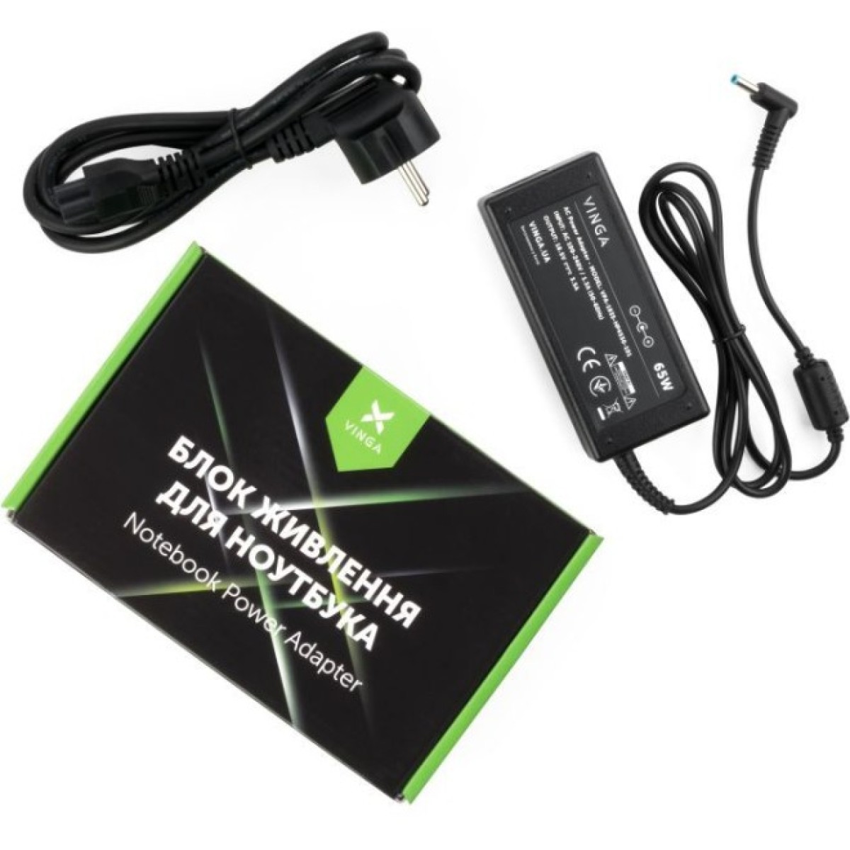 Блок питания к ноутбуку Vinga HP 65W 18.5V 3.5А 4.5*3.0 (VPA-1835-HP4530-101) 256_256.jpg