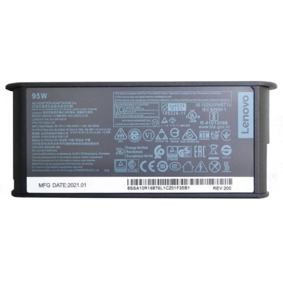 Блок питания к ноутбуку Lenovo 95W 20V/4.75A, 15V/3A, 9V/3A, 5V/3A, USB Type-С (ADLX95YLC3A / A40378) 98_98.jpg - фото 2