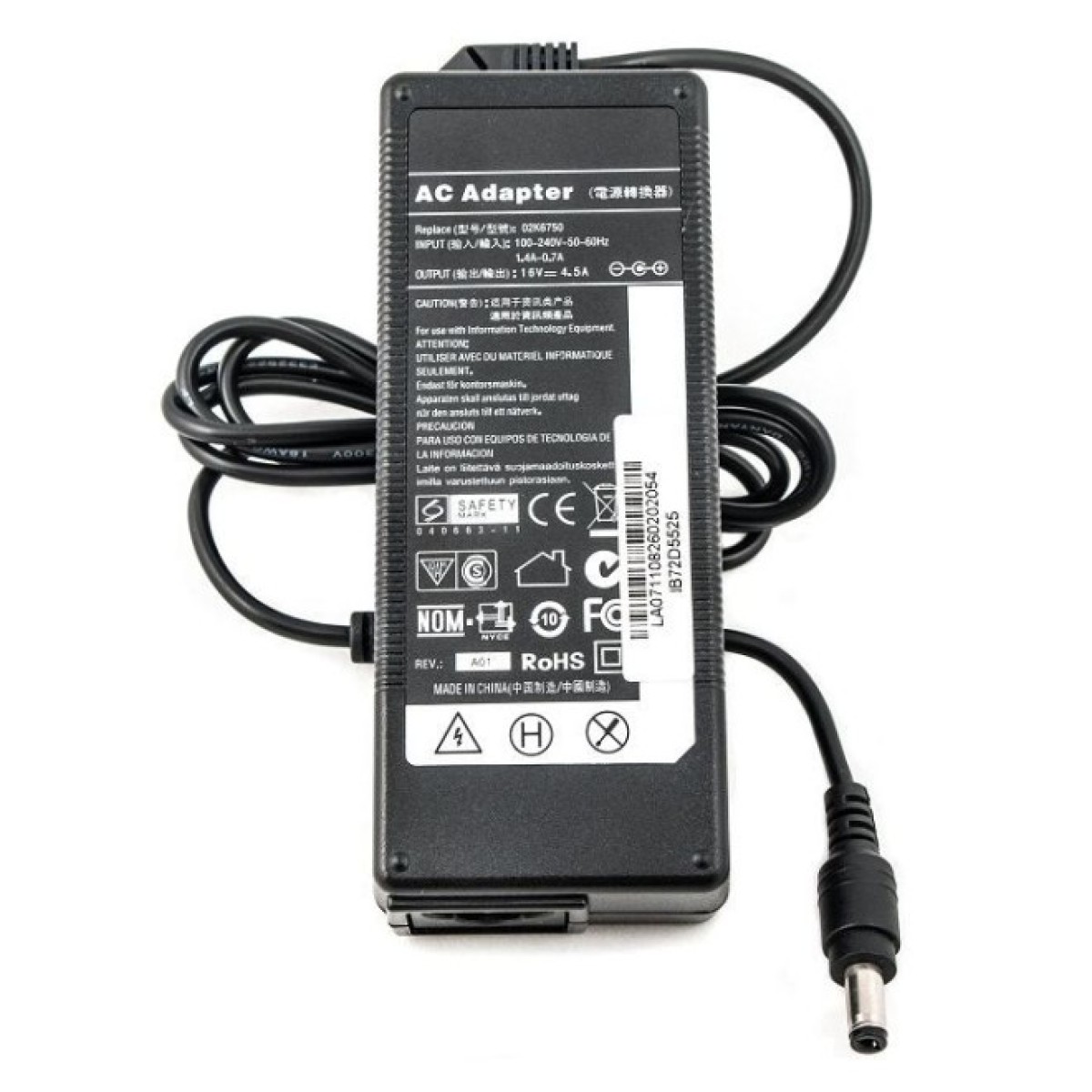 Блок питания к ноутбуку PowerPlant IBM/LENOVO 220V, 16V 72W 4.5A (5.5*2.5) (IB72D5525) 256_256.jpg
