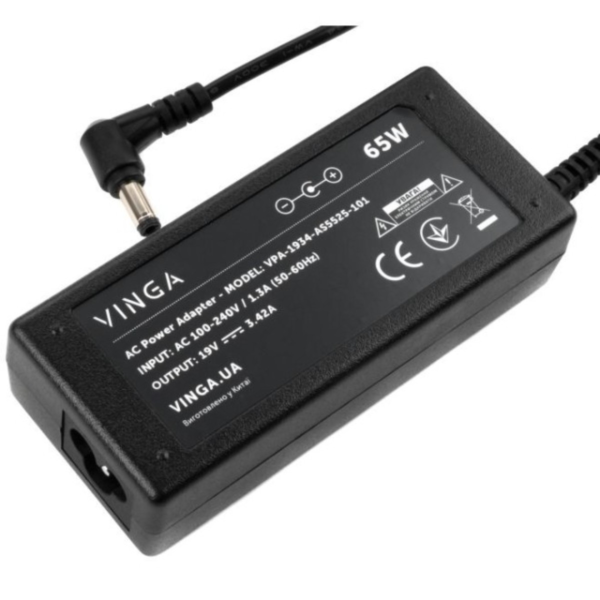 Блок живлення до ноутбуку Vinga ASUS 65W 19V 3,42A 5.5*2.5 (VPA-1934-AS5525-101) 98_98.jpg - фото 2