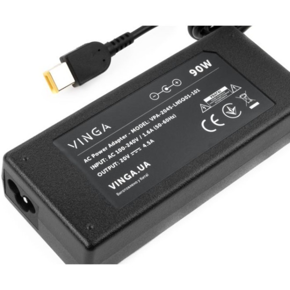 Блок питания к ноутбуку Vinga Lenovo 90W 20V 4.5A square (VPA-2045-LNSQ01-101) 98_98.jpg - фото 4