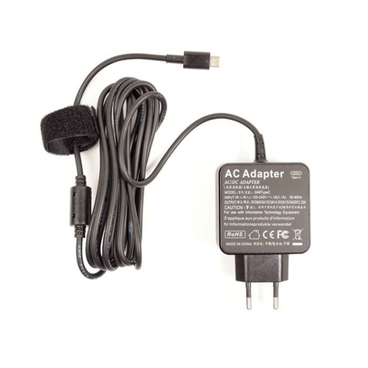 Блок питания к ноутбуку PowerPlant 45W Type-C Универсальный, 20V, 2.25A (NA700059) 98_98.jpg - фото 2