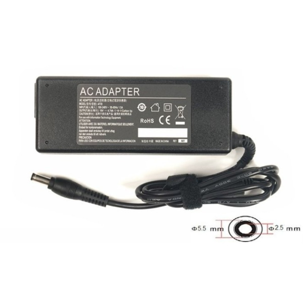 Блок питания к ноутбуку PowerPlant HP 220V, 19V 90W 4.74A (5.5*2.5) (HP90F5525) 256_256.jpg
