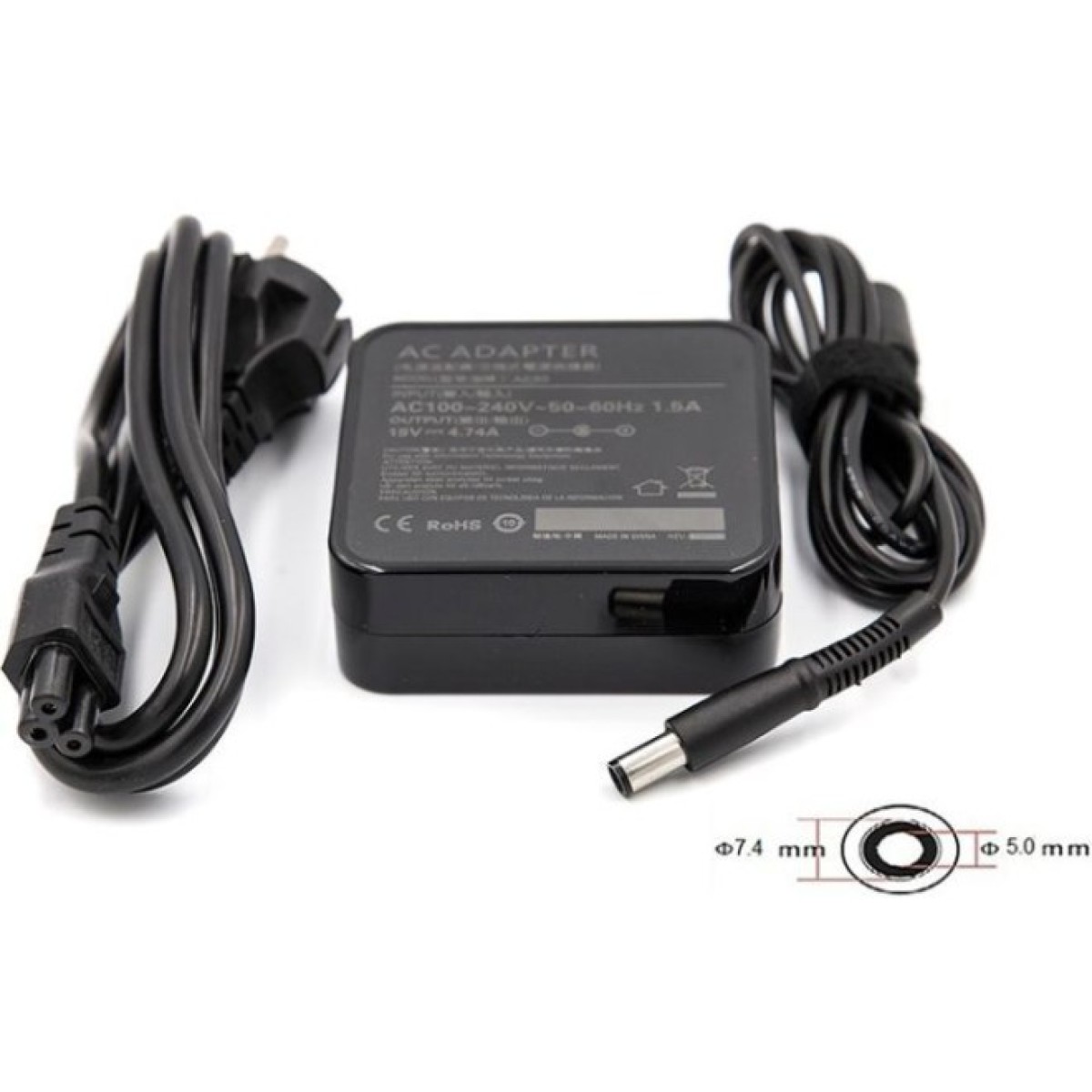 Блок живлення до ноутбуку PowerPlant HP 220V, 19V 90W 4.74A (7.4*5.0) wall mount (WM-HP90F7450) 256_256.jpg