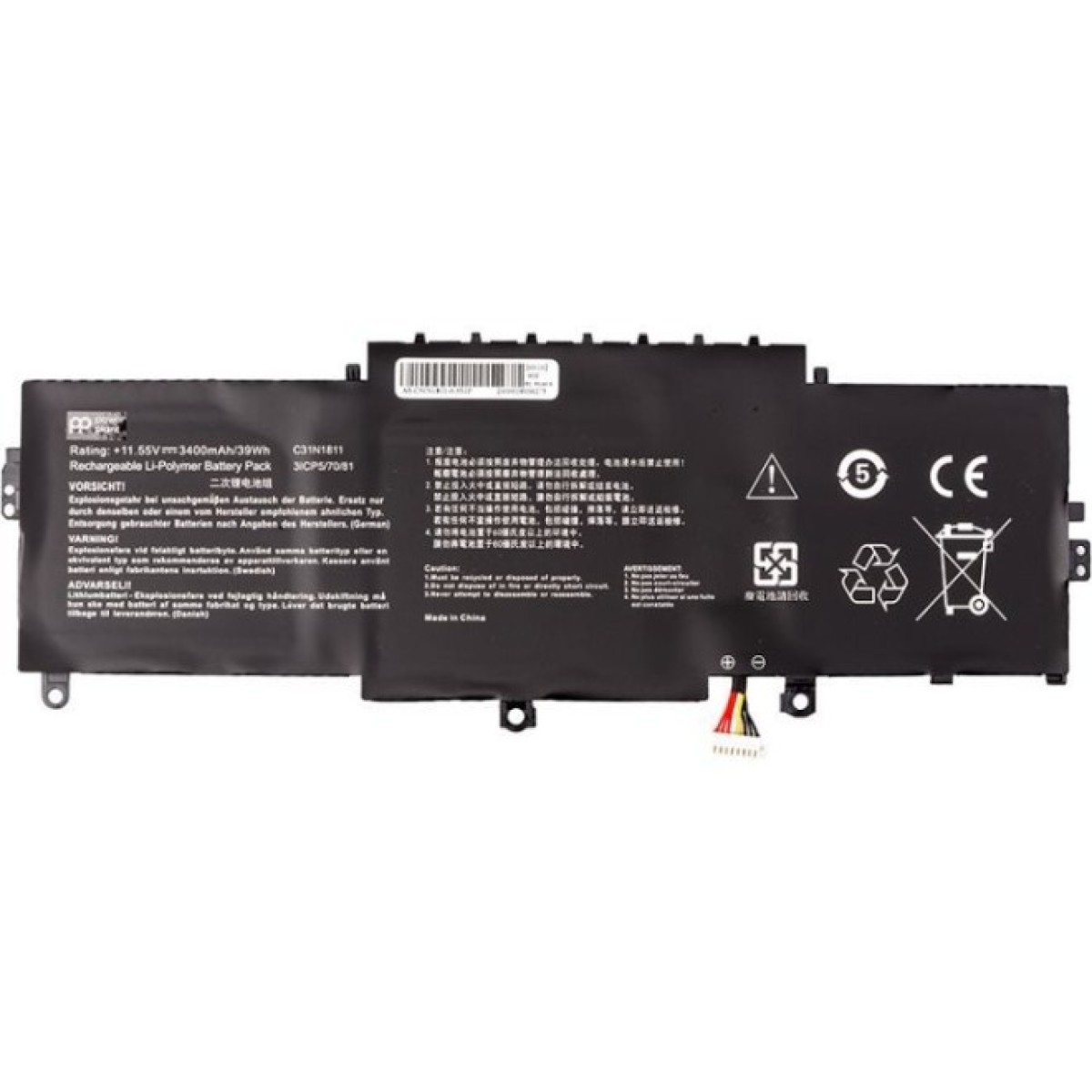 Аккумулятор для ноутбука ASUS ZenBook 14 (C31N1811) 11.55V 3400mA PowerPlant (NB431991) 256_256.jpg