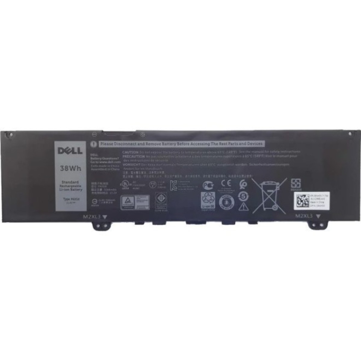 Аккумулятор для ноутбука Dell Vostro 5370 F62G0 38Wh (3166mAh), 3cell, 11.4V, Li-ion (A47460) 256_256.jpg