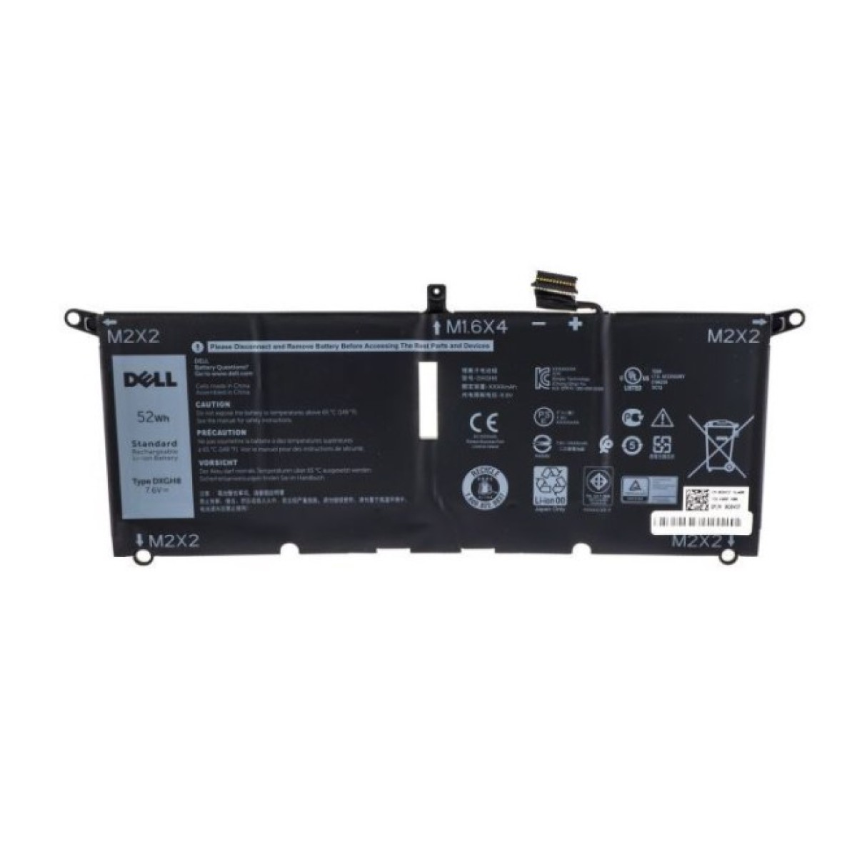 Аккумулятор для ноутбука Dell XPS13-9370 DXGH8 52Wh (6500mAh), 4cell, 7.6V, Li-ion (A47543) 256_256.jpg