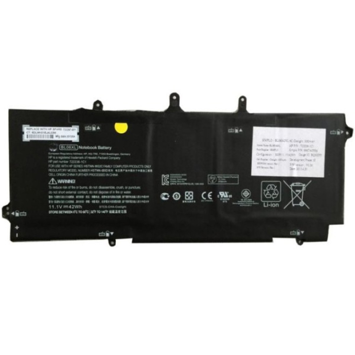 Аккумулятор для ноутбука HP EliteBook Folio 1040 BL06XL 42Wh (3700mAh) 6cell 11.1V Li-io (A47106) 256_256.jpg