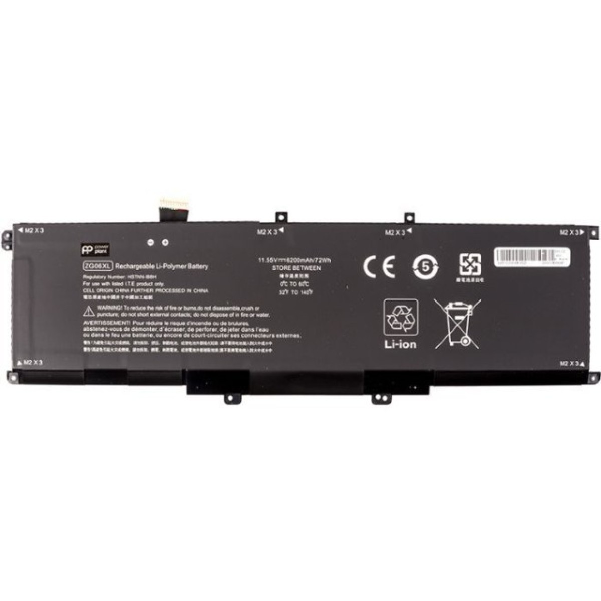 Аккумулятор для ноутбука HP ZBook Studio X360 G5 (ZG06) 11.55V 6200mAh PowerPlant (NB462353) 256_256.jpg