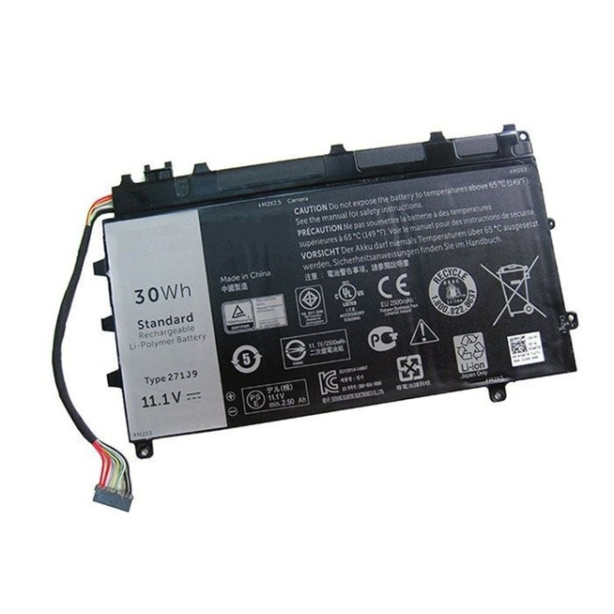 Акумулятор до ноутбука Dell Latitude E7350 271J9 (для экр. блока), 30Wh (2500mAh), 3cell (A47224) 98_98.jpg - фото 3