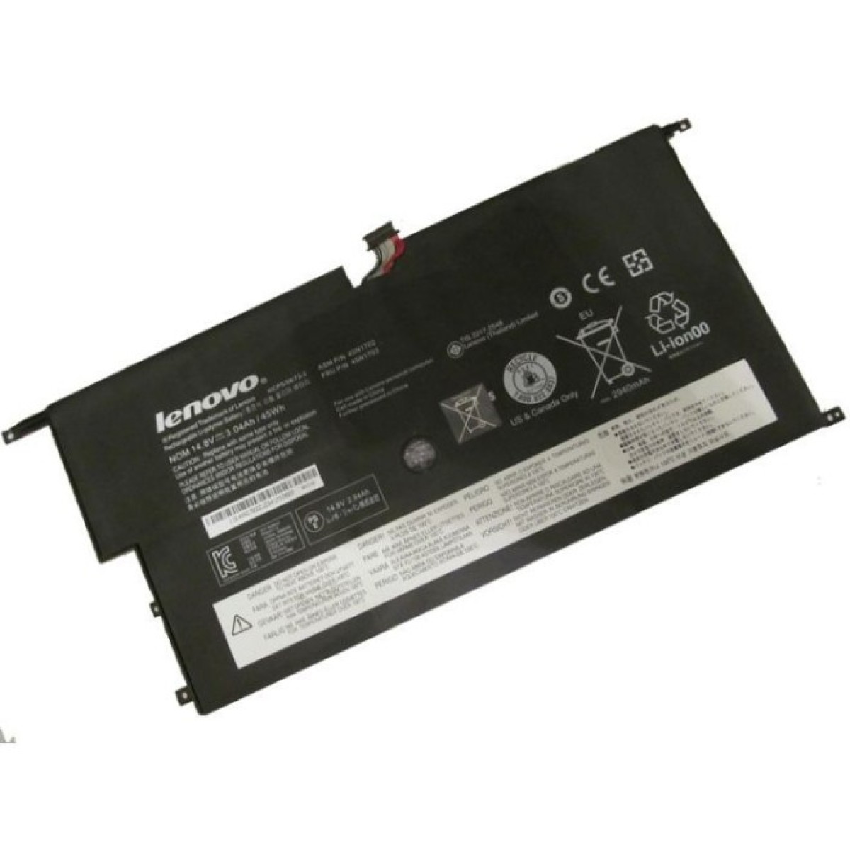 Аккумулятор для ноутбука Lenovo Lenovo ThinkPad X1 Carbon 45N1702 3040mAh (45Wh) 4cell 14.8V (A41899) 98_98.jpg - фото 2