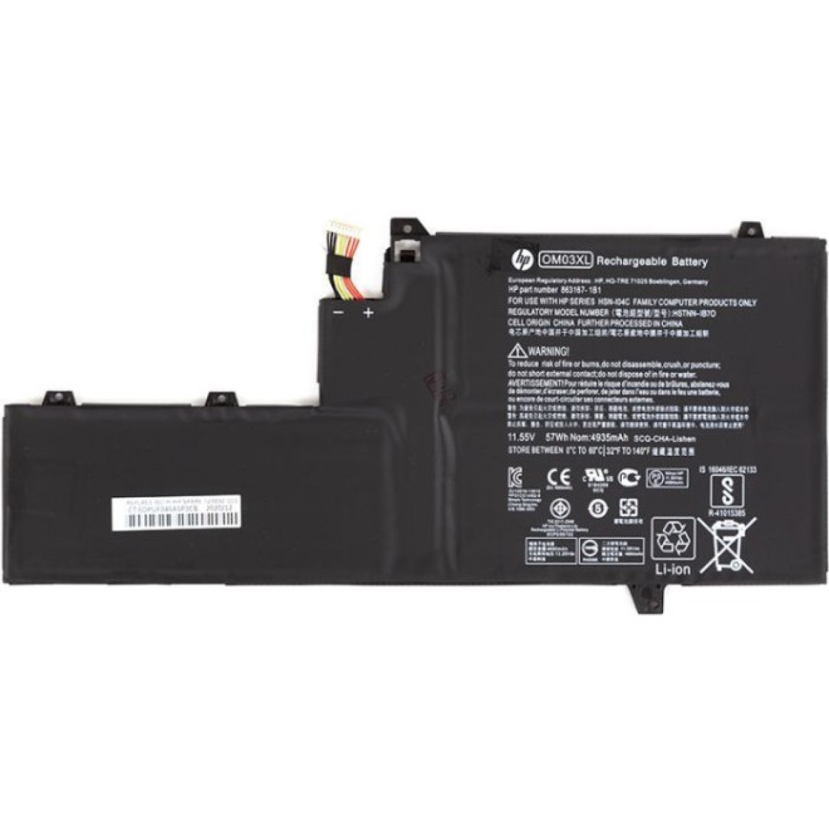Аккумулятор для ноутбука PowerPlant HP EliteBook X360 (OM03XL) 11.55V 4935mAh (NB461653) 256_256.jpg