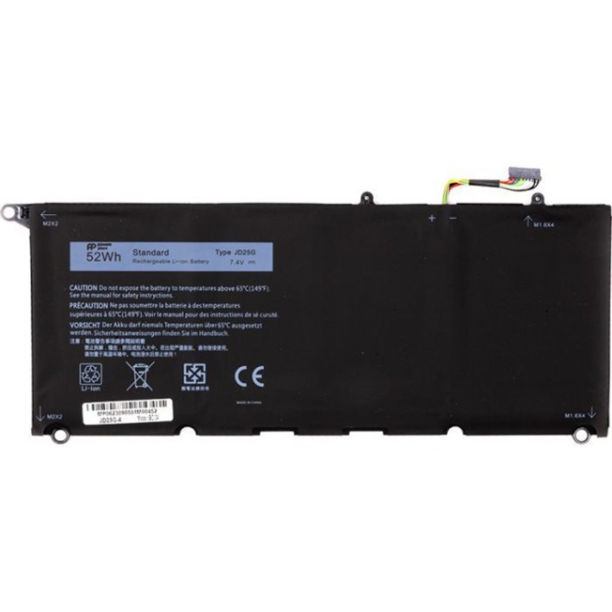 Аккумулятор для ноутбука DELL XPS 13 9350 (JD25G) 7.4V 52Wh PowerPlant (NB441891) 256_256.jpg