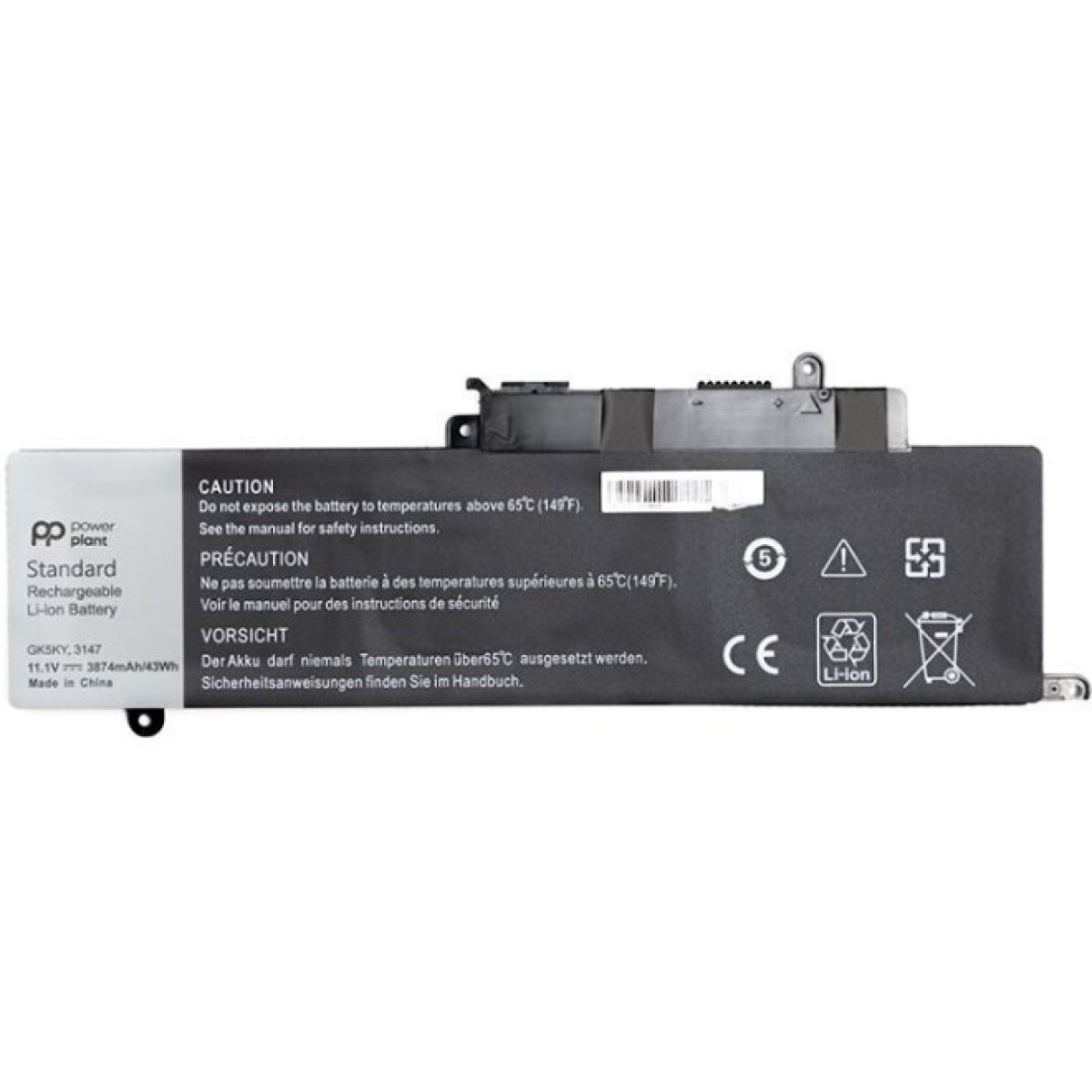 Аккумулятор для ноутбука PowerPlant Dell Inspiron 11 3000 (GK5KY) 11.1V 43Wh (NB440733) 256_256.jpg