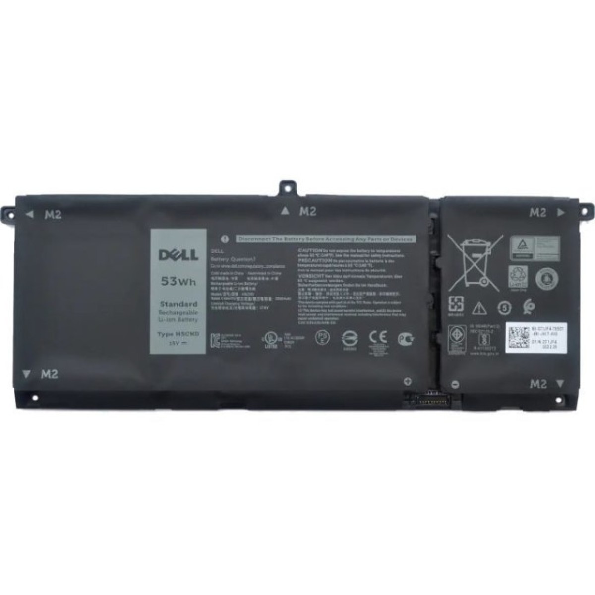 Аккумулятор для ноутбука Dell Latitude 5501 H5CKD, 3360mAh (53Wh), 4cell, 15V, Li-ion, black (A47770) 256_256.jpg