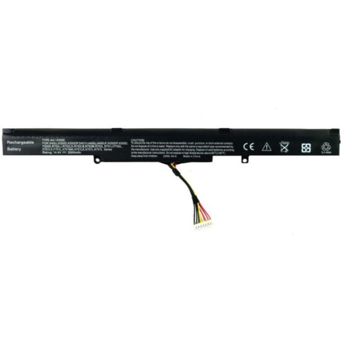 Аккумулятор для ноутбука Asus X450J A41-X550E, 2600mAh, 4cell, 14.4V, Li-ion, черная AlSoft (A47149) 256_256.jpg