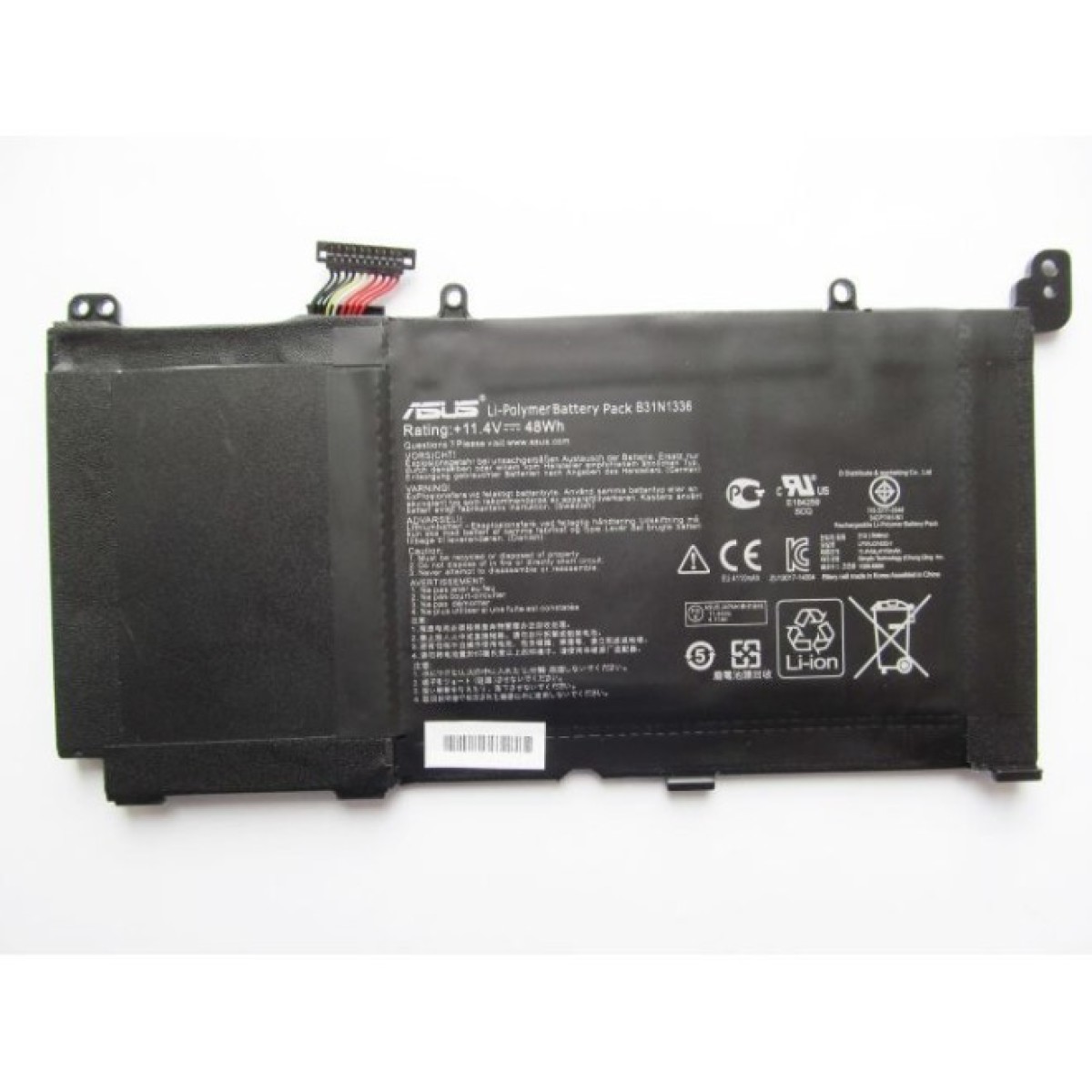 Акумулятор до ноутбука ASUS S551 B31N1336, 4110mAh (48Wh), 3cell, 11.4V, Li-Pol (A47470) 98_98.jpg - фото 2
