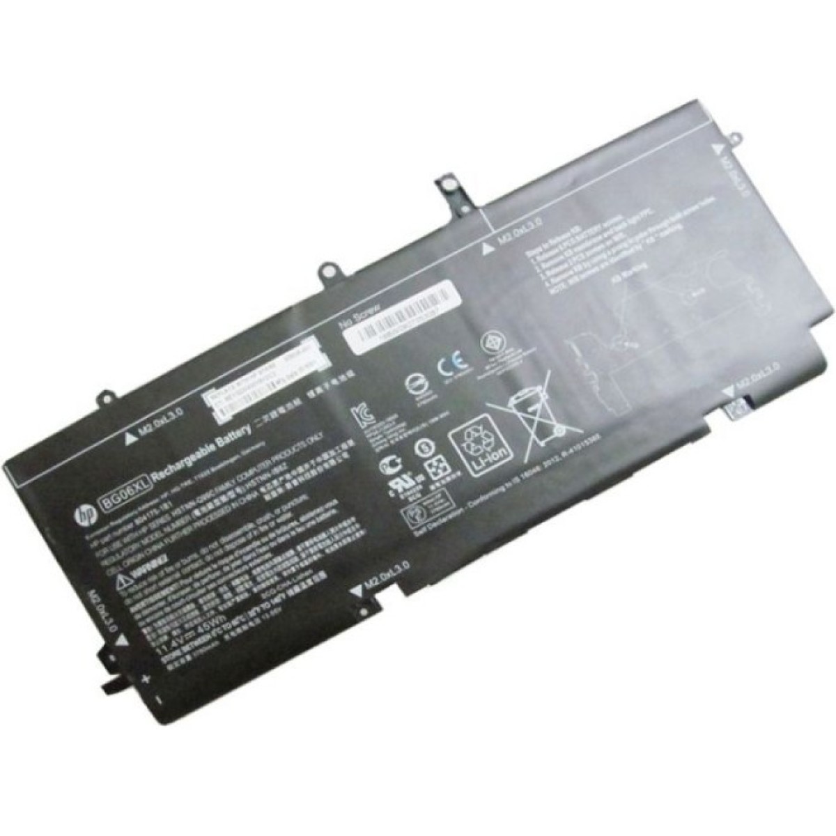 Аккумулятор для ноутбука HP EliteBook Folio 1040 G3 BG06XL 45Wh (3780mAh) 6cell 11.4V Li (A47140) 98_98.jpg - фото 2