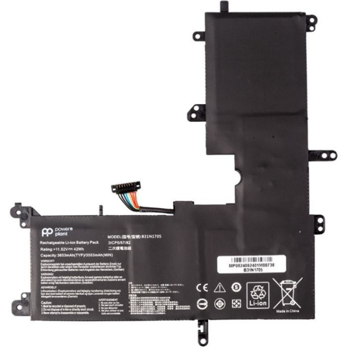 Аккумулятор для ноутбука ASUS VivoBook Flip 14 TP410UA (B31N1705) 11.52V 3653mAh PowerPlant (NB432141) 256_256.jpg