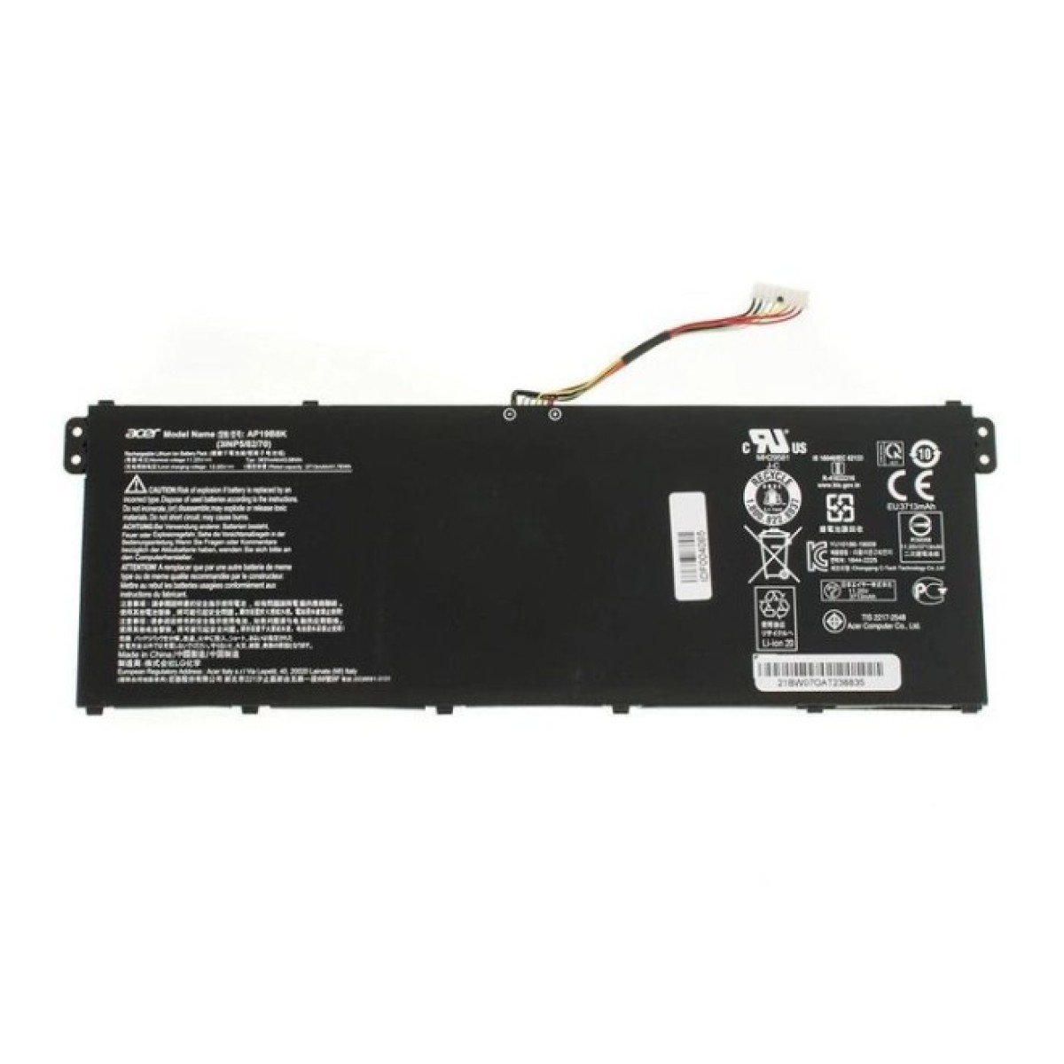 Аккумулятор для ноутбука Acer AP19B8K Swift SF314-42, 3831mAh (43.08Wh), 3cell, 11.25V, Li-ion (A47784) 98_98.jpg - фото 1