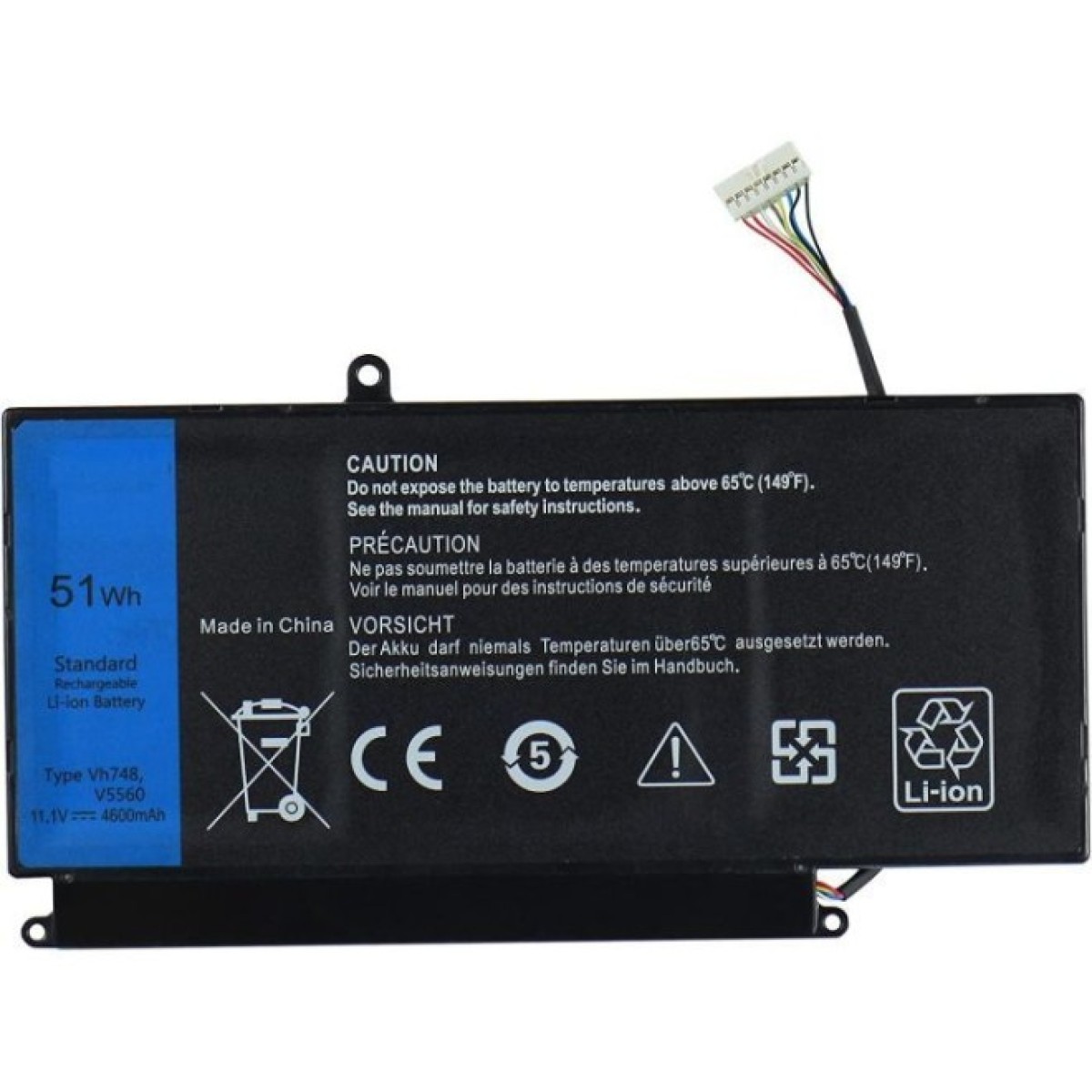 Аккумулятор для ноутбука Dell Vostro 5470 VH748, 51Wh (4600mAh), 3cell, 11.1V, Li-ion AlSoft (A47934) 256_256.jpg