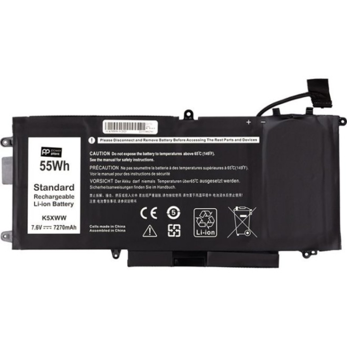 Аккумулятор для ноутбука Dell Latitude 13 7389 (K5XWW) 7.6V 7270mAh PowerPlant (NB441716) 98_98.jpg