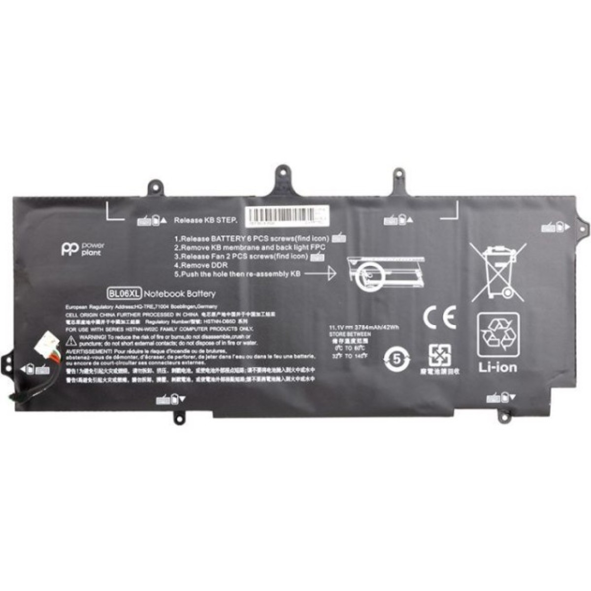 Акумулятор до ноутбука HP Elitebook Folio 1040 G1 (BL06XL) 11.1V 3784mAh PowerPlant (NB461196) 256_256.jpg
