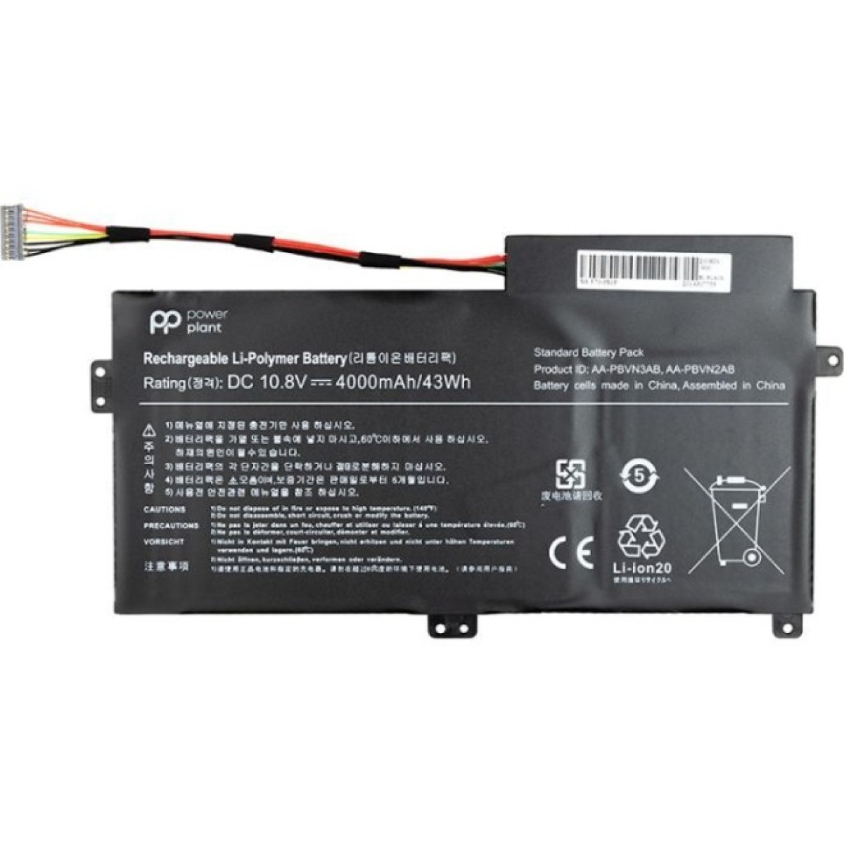 Акумулятор до ноутбука Samsung 370R (AA-PBVN3AB) 10.8V 4000mAh PowerPlant (NB490080) 256_256.jpg