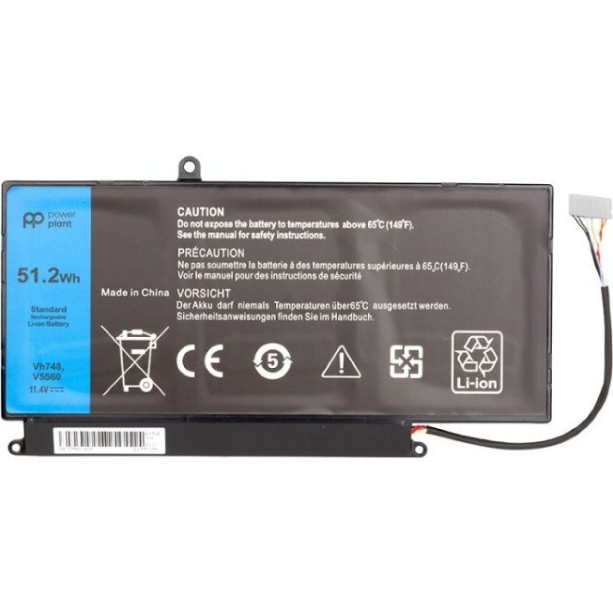 Акумулятор до ноутбука DELL Inspiron 14-5439 (VH748) 11.4V 51.2Wh PowerPlant (NB441099) 256_256.jpg
