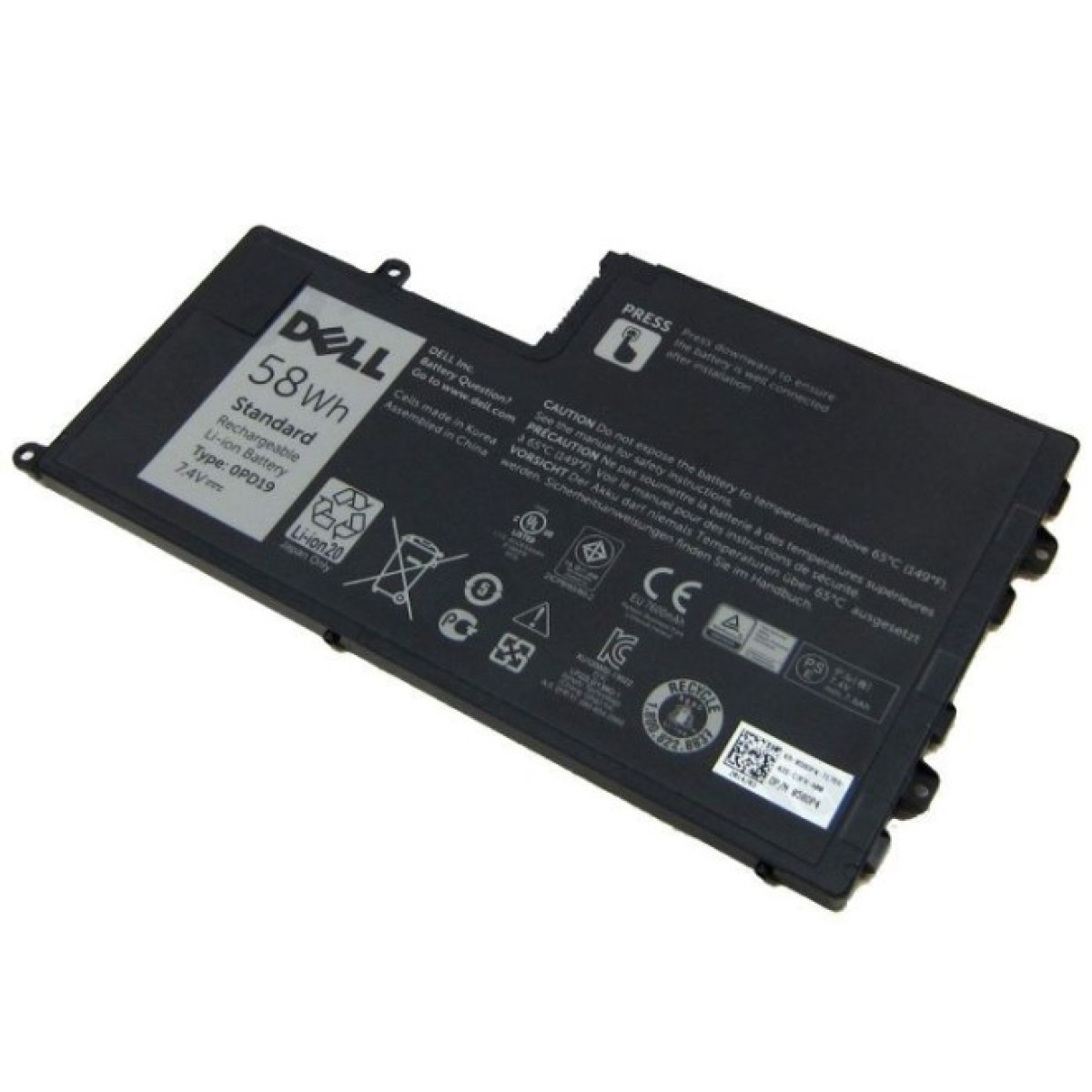 Аккумулятор для ноутбука Dell Inspiron 15-5547 0PD19, 58Wh (7600mAh), 4cell, 7.4V, Li-ion (A47306) 256_256.jpg