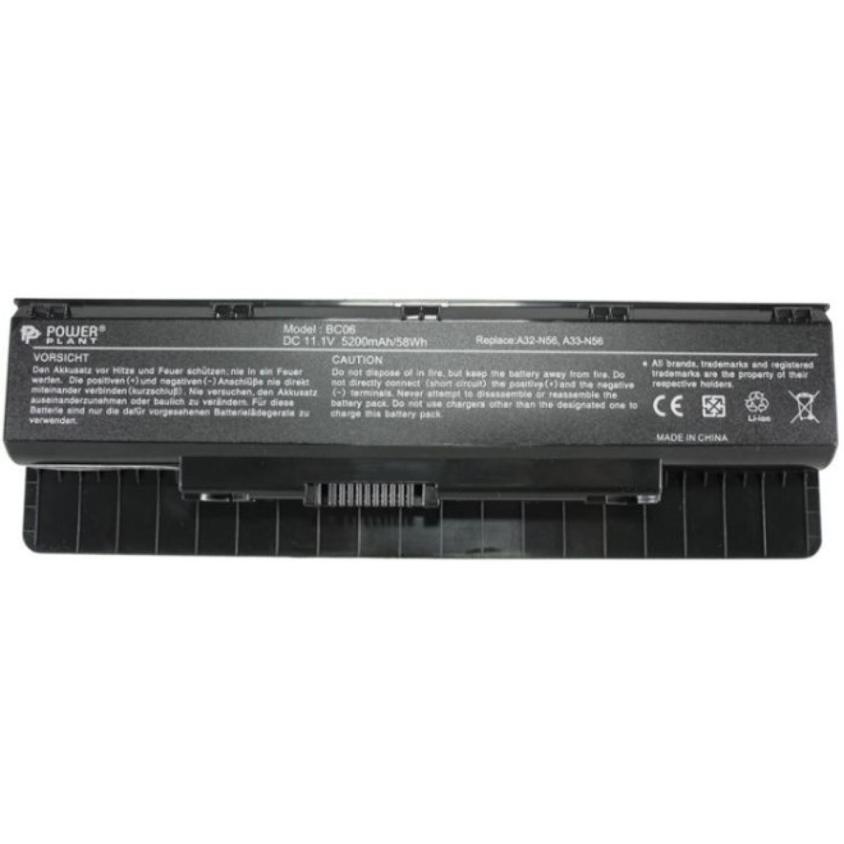 Акумулятор до ноутбука ASUS N46 (A32-N56) 11,1V 5200mAh PowerPlant (NB00000233) 256_256.jpg