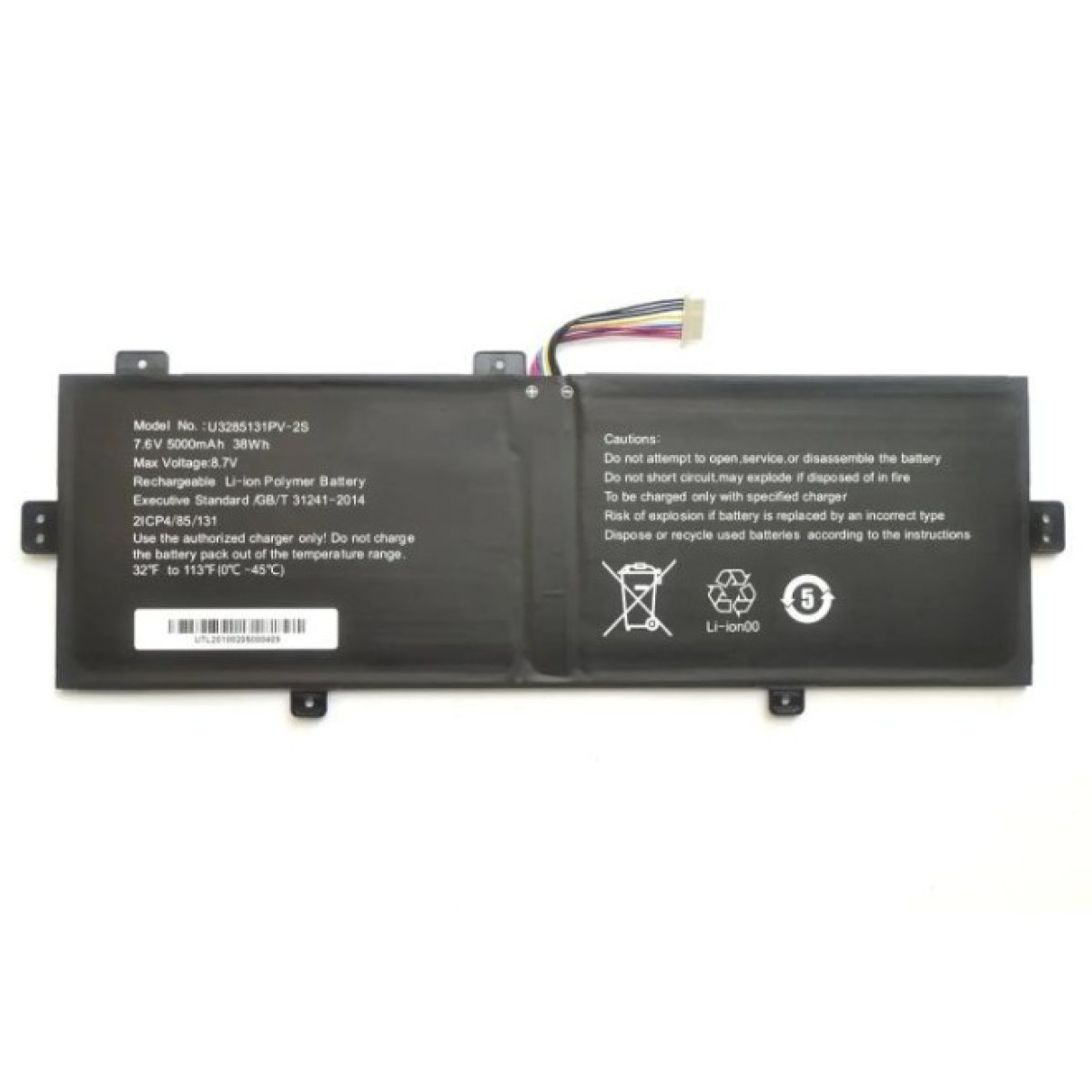 Аккумулятор для ноутбука Vinga Iron S140 YJ3582133P (K148) 10(9)-pin, 5000mAh (38Wh), 2cell, 7.6V, Li-Pol AlSoft (A47796) 256_256.jpg
