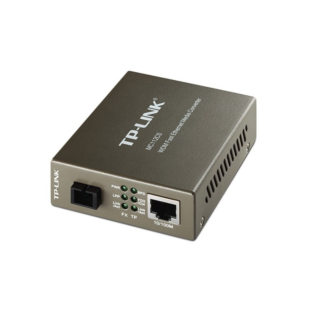 Медиаконвертер TP-LINK MC112CS 100Base-TX-100Base -FX, WDM (ТХ 1310nm, RX 1550nm), SM, 20km, SC