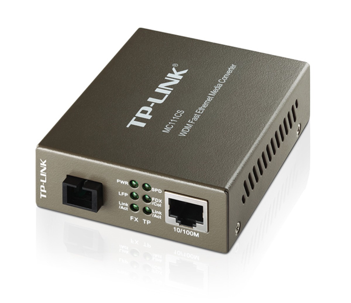 Медиаконвертер TP-LINK MC111CS 100Base-TX-100Base -FX, WDM (ТХ 1550nm, RX 1310nm), SM, 20km, SC - фото 1
