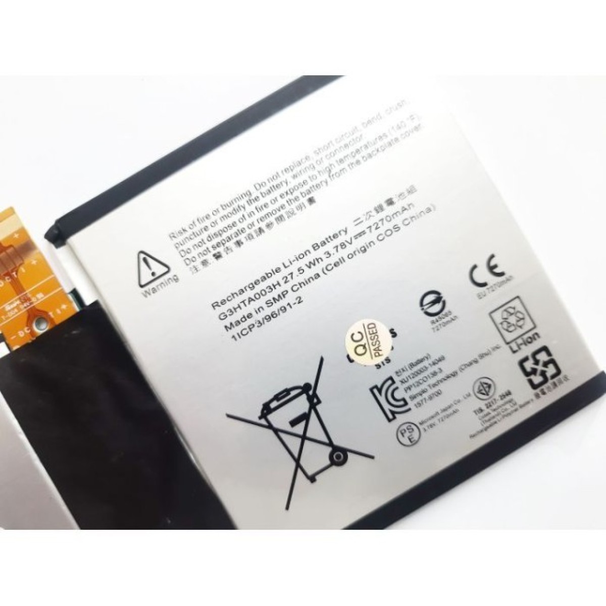 Акумулятор до ноутбука Microsoft Surface 3 (Model 1645) G3HTA003H, 7270mAh (27.5Wh), 2cell, 3 (A47513) 98_98.jpg - фото 3