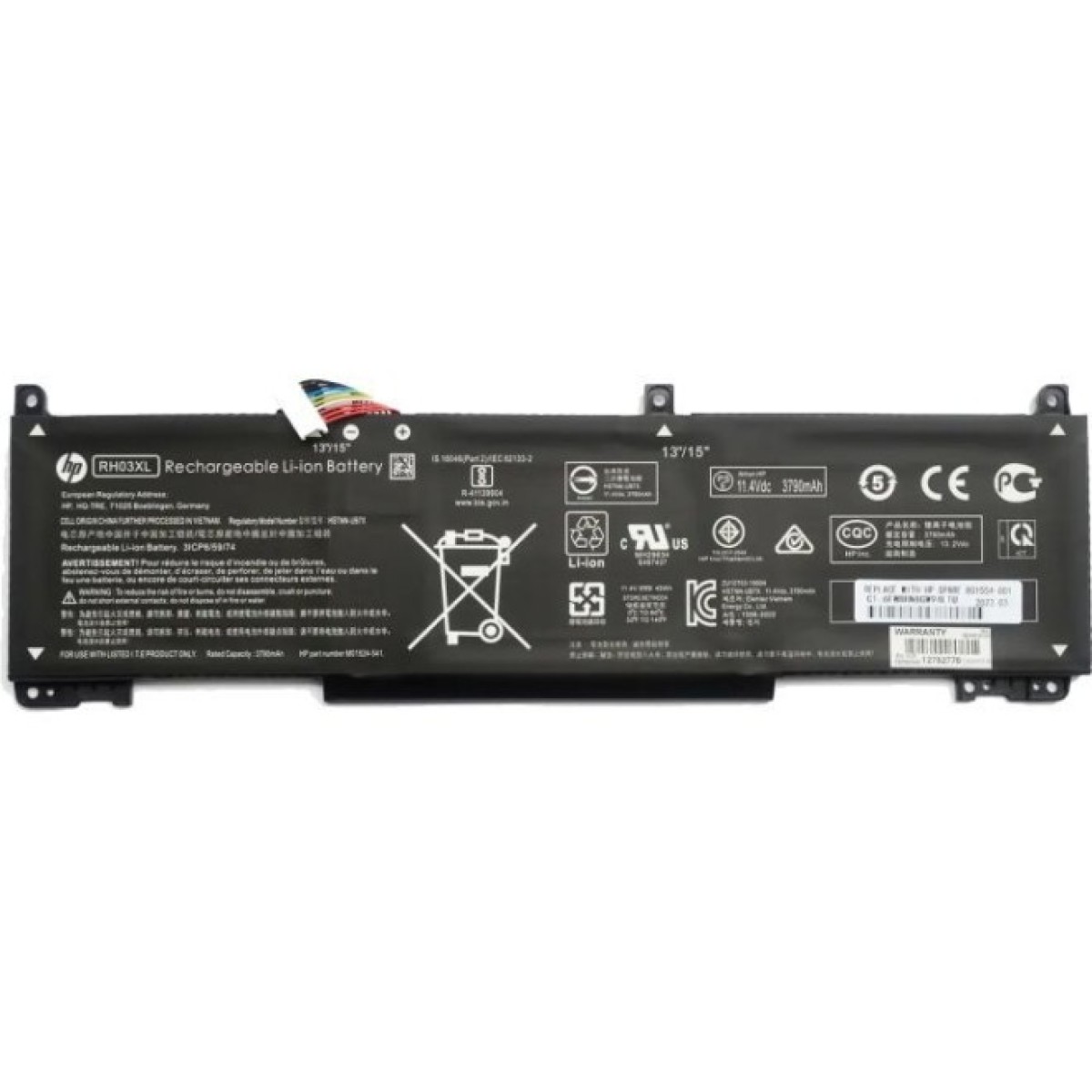 Аккумулятор для ноутбука HP ProBook 450 G8 RH03XL, 45Wh (3790mAh), 3cell, 11.4V, Li-ion, black (A47761) 256_256.jpg