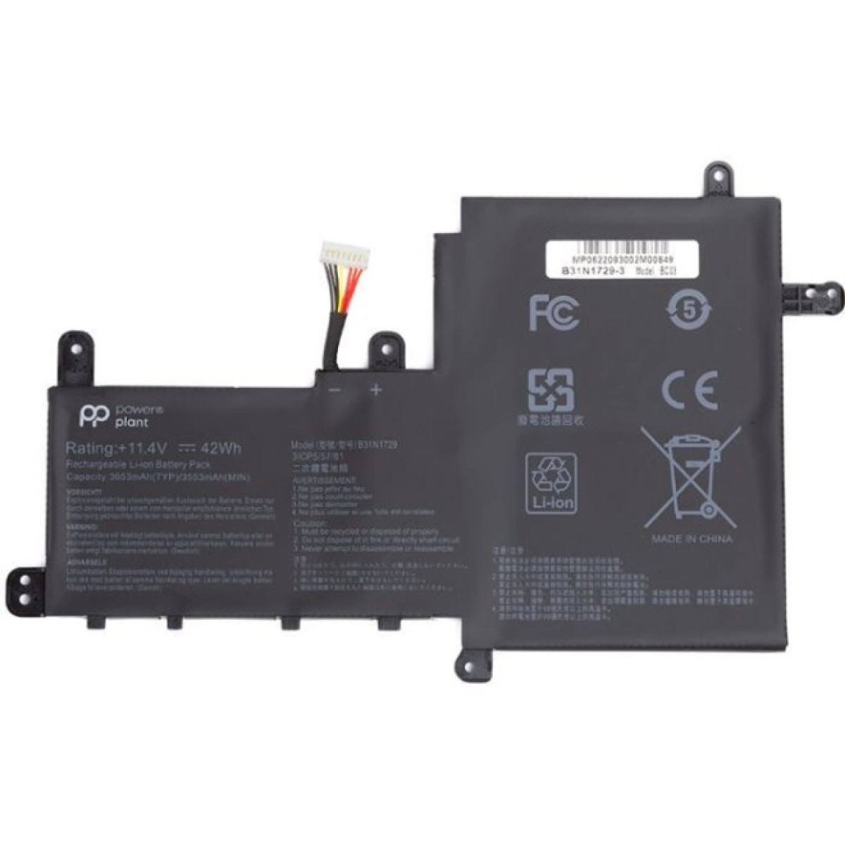 Аккумулятор для ноутбука ASUS VivoBook S15 (B31N1729) 11.4V 3553mAh PowerPlant (NB431632) 256_256.jpg