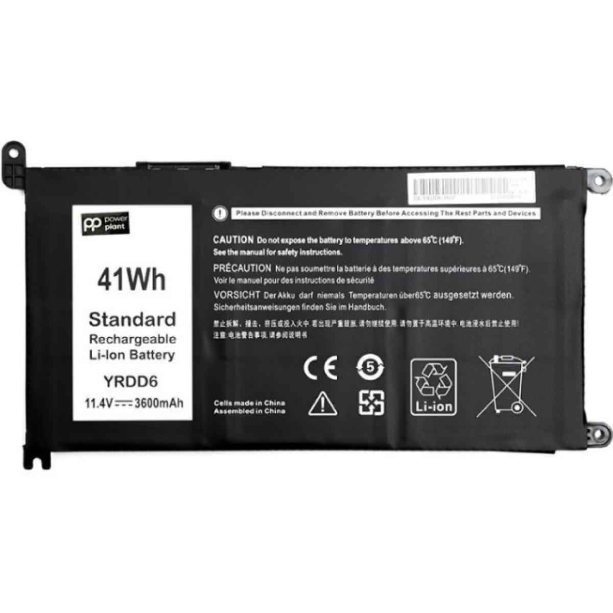 Аккумулятор для ноутбука DELL Latitude 3310 (YRDD6) 11.4V 3600mAh PowerPlant (NB441563) 256_256.jpg