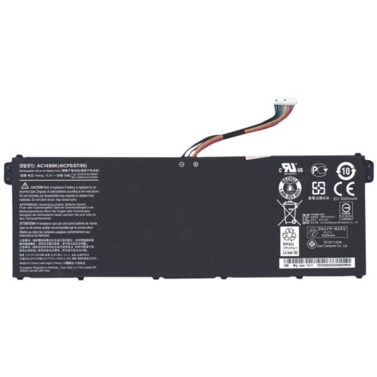 Акумулятор до ноутбука Acer AC14B8K, 3220mAh (48Wh), 4cell, 15.2V, Li-ion (A47255) 98_98.jpg