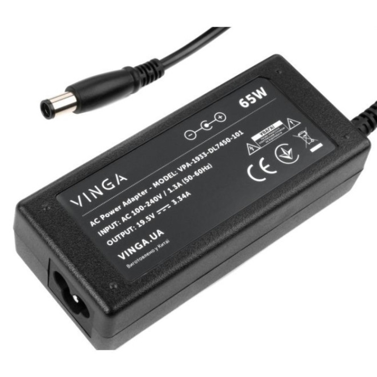 Блок питания к ноутбуку Vinga DELL 65W 19.5V 3.34A 7.4*5.0 (VPA-1933-DL7450-101) 98_98.jpg - фото 4