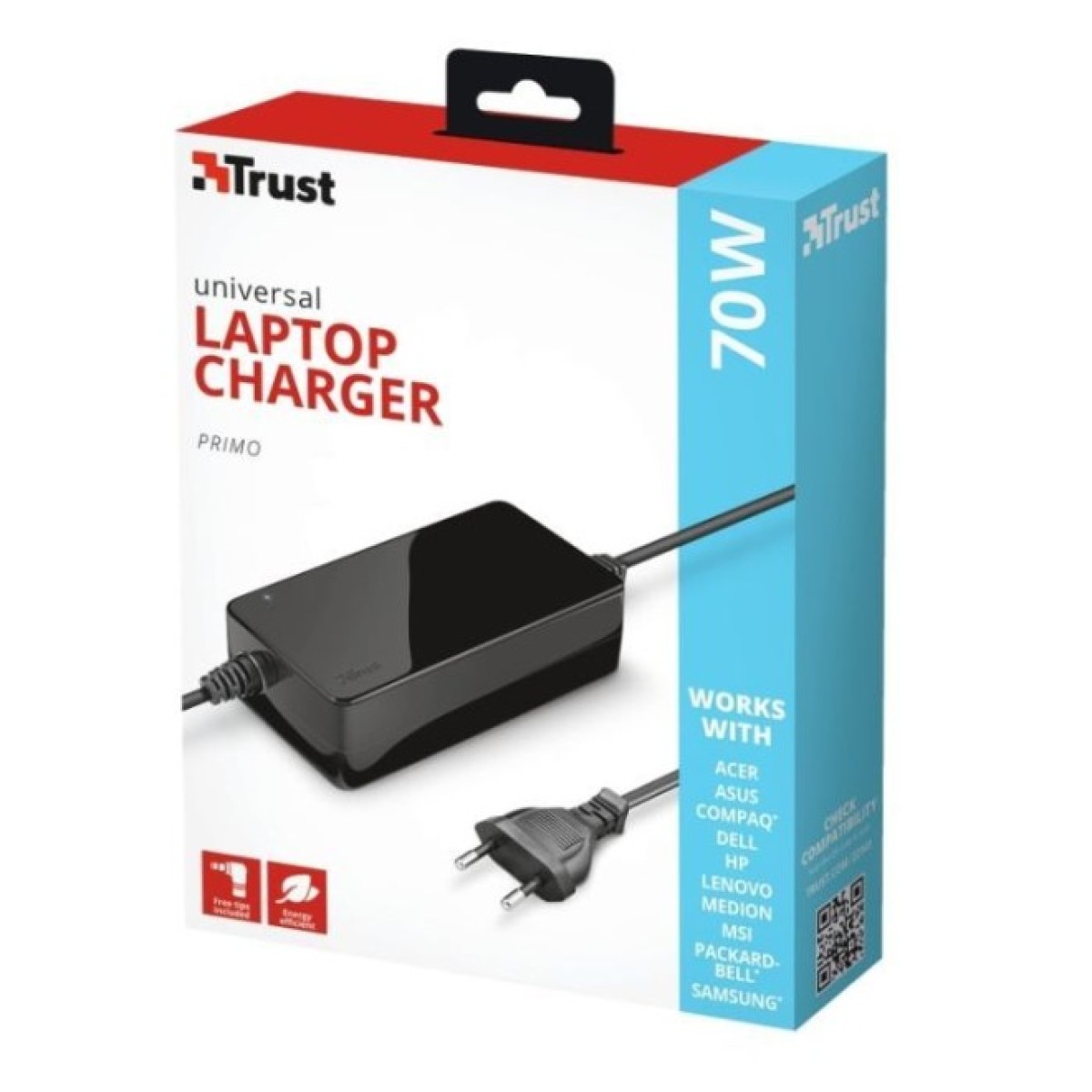 Блок питания к ноутбуку Trust Primo 70W-19V Universal Laptop Charger (22141_TRUST) 98_98.jpg - фото 2