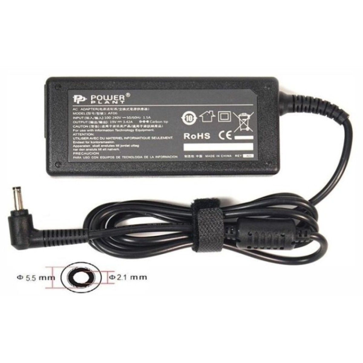 Блок питания к ноутбуку PowerPlant ACER 220V, 19V 65W 3.42A (5.5*2.1) (AC65F5521) 256_256.jpg