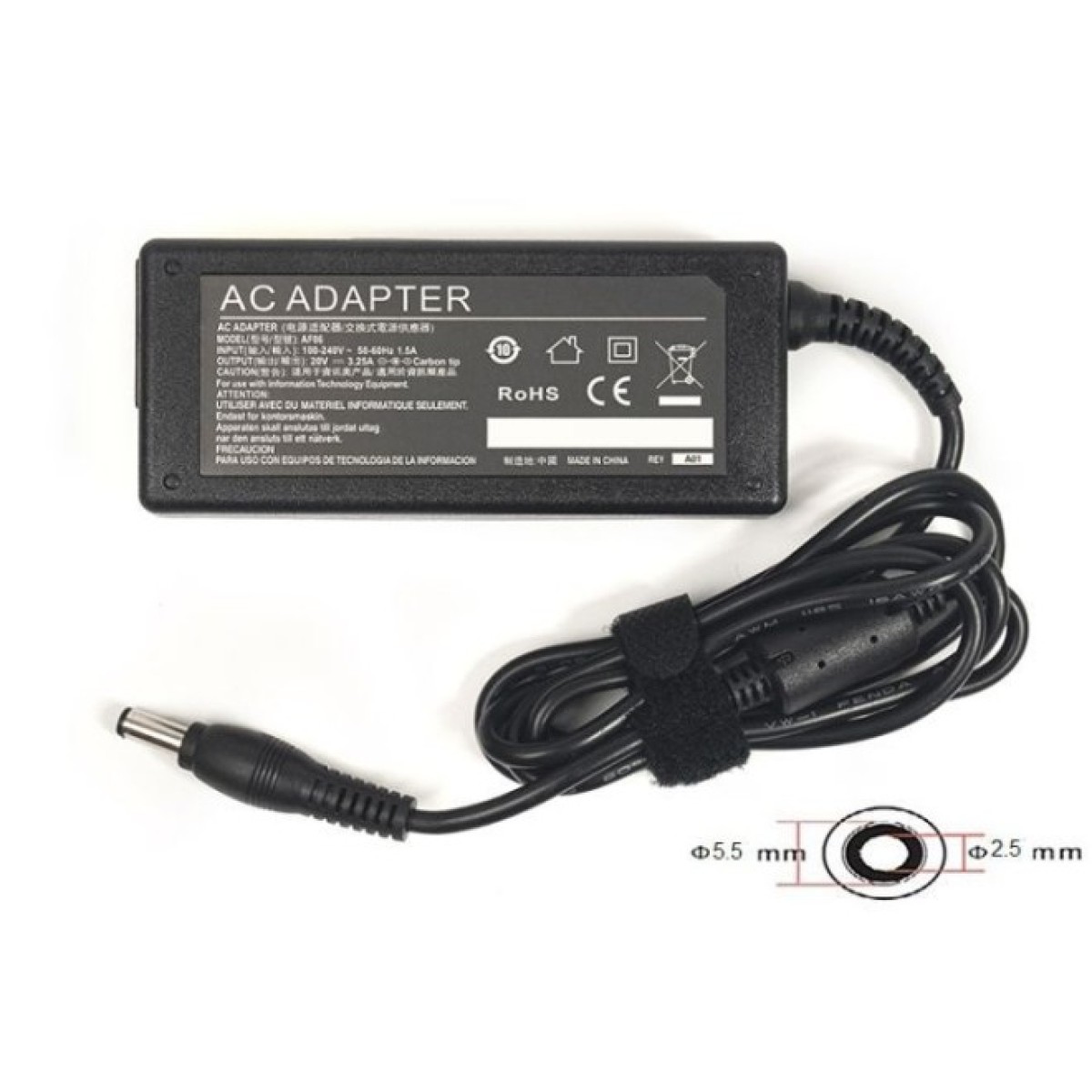 Блок питания к ноутбуку PowerPlant IBM/LENOVO 220V, 20V 65W 3.25A (5.5*2.5) (IB65H5525) 256_256.jpg