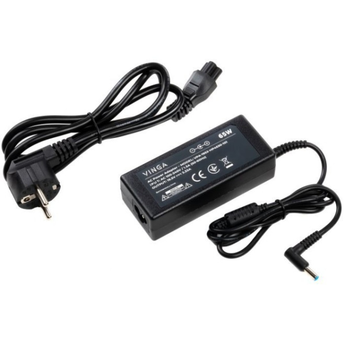 Блок питания к ноутбуку Vinga HP 65W 19.5V 3.33А 4.5*3.0 (VPA-1953-HP4530-101) 98_98.jpg - фото 3