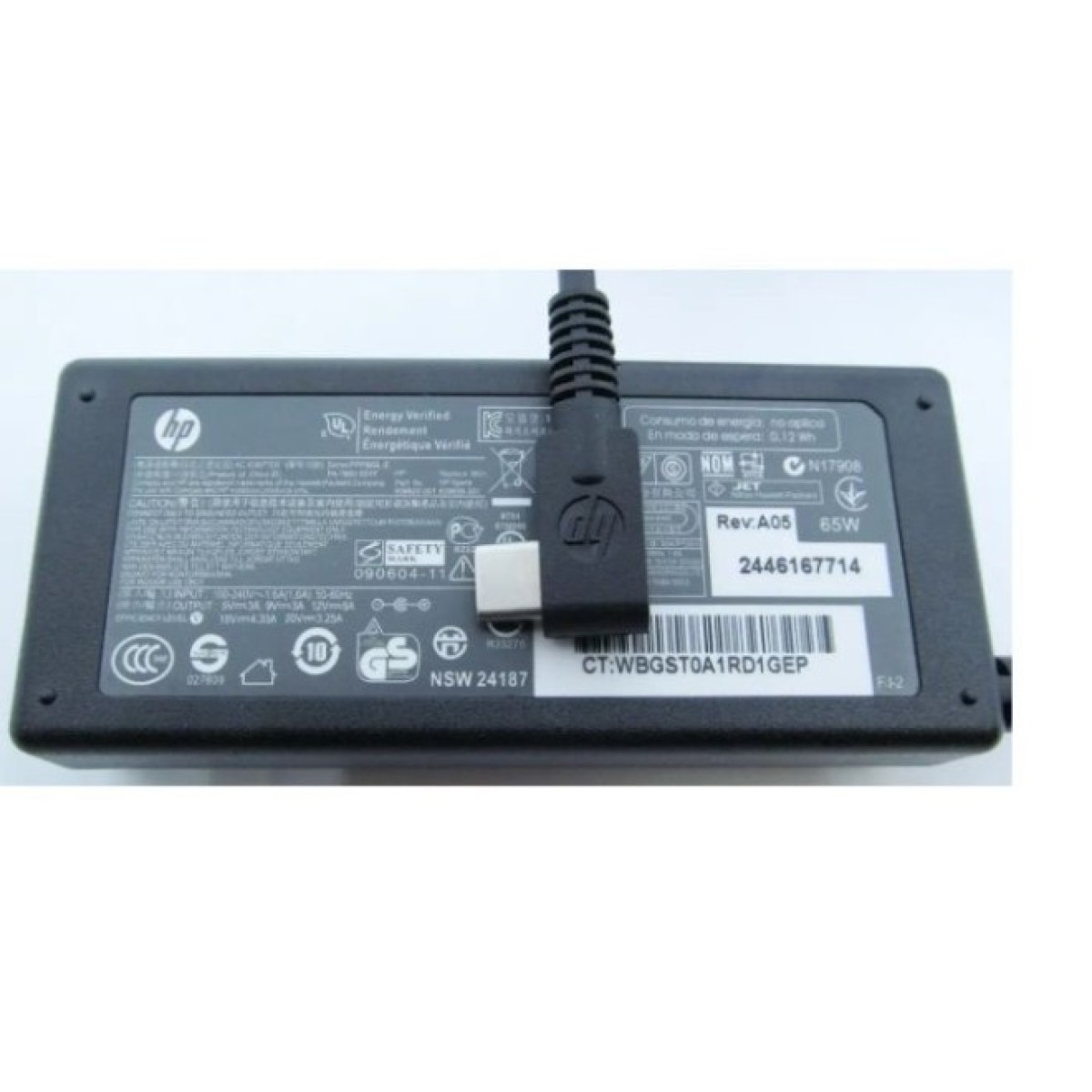 Блок живлення до ноутбуку HP 65W 20V/3.25A, 15V/4.33A, 12V/5A, 9V/3A, 5V/3A TYPE-C (A40326) 98_98.jpg - фото 3
