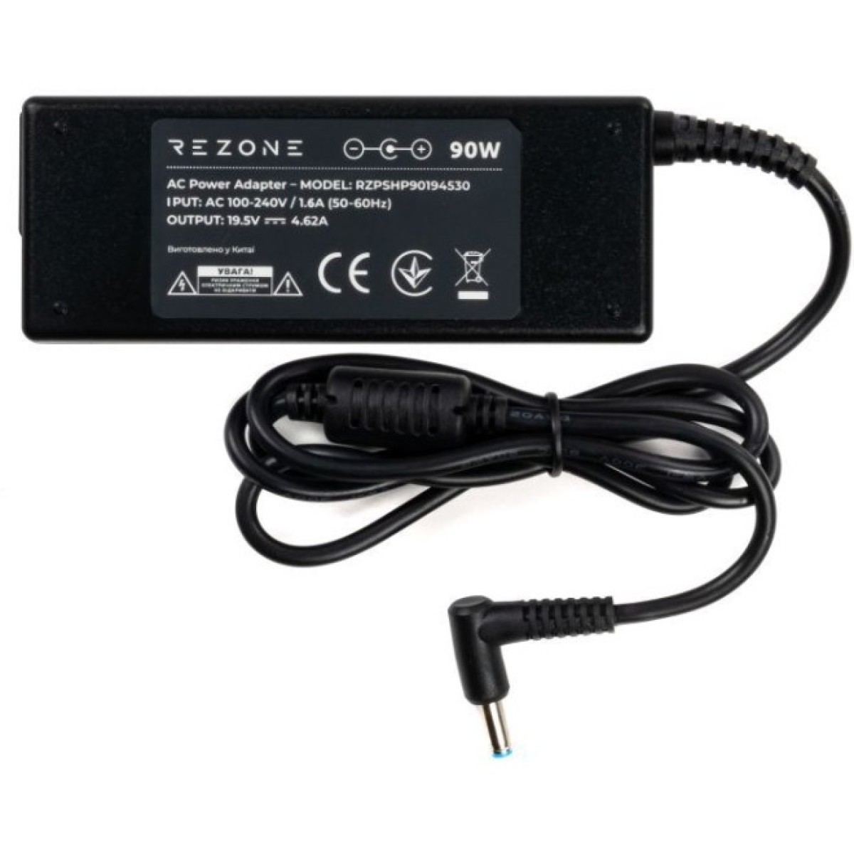Блок живлення до ноутбуку Rezone HP 90W 19.5V 4.62А 4.5*3.0 (RZPSHP90194530) 98_98.jpg - фото 2