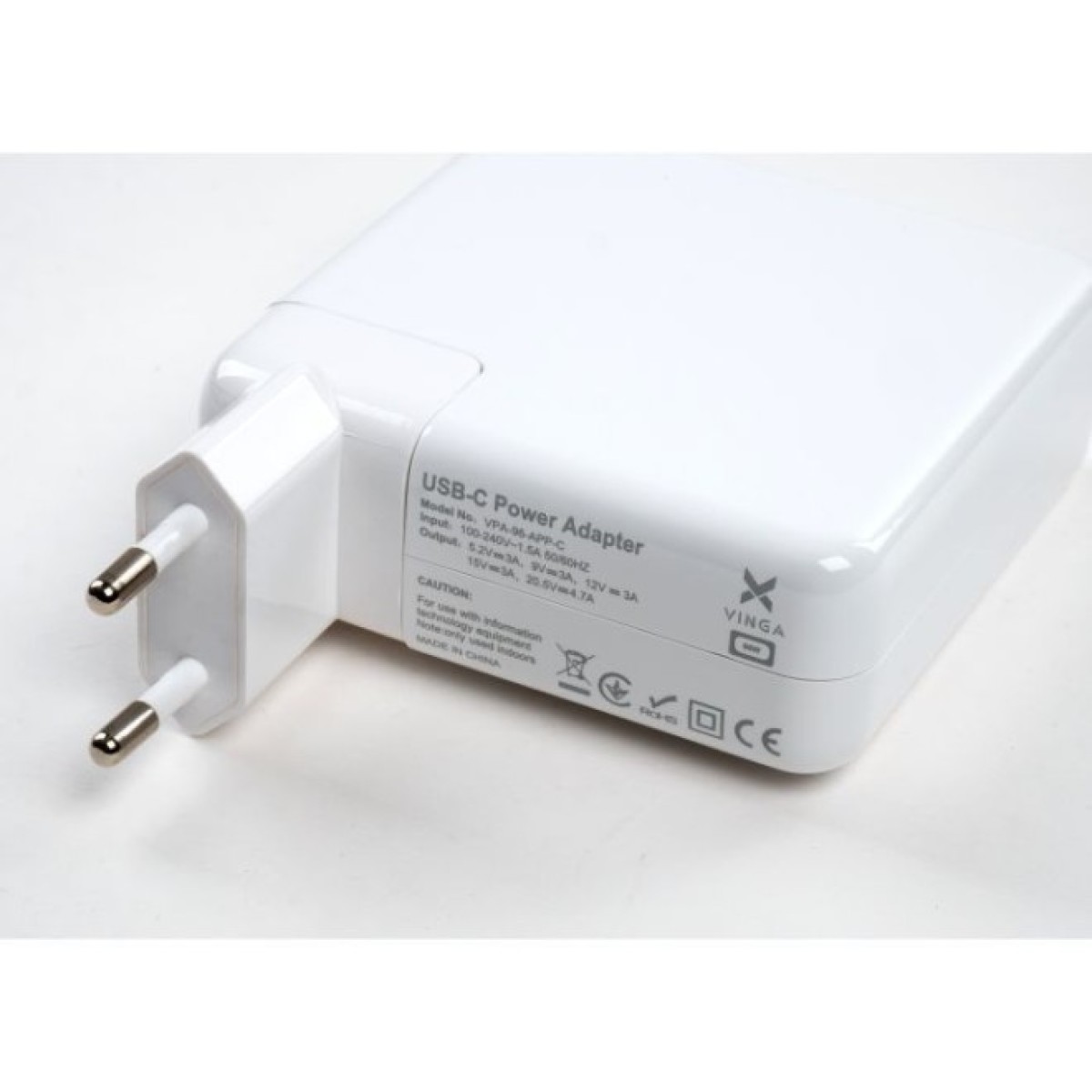 Блок питания к ноутбуку Vinga Apple 96W 5.2V3A/9V3A/12V3A/15V3A/20.5V4.7A USB-C (VPA-96-APP-C) 98_98.jpg - фото 2