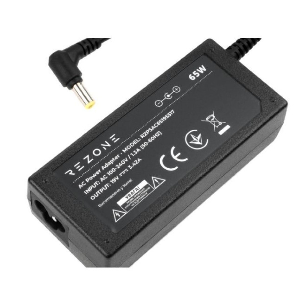 Блок живлення до ноутбуку Rezone ACER 65W 19V 3,42A 5.5*1.7 (RZPSAC65195517) 98_98.jpg - фото 2